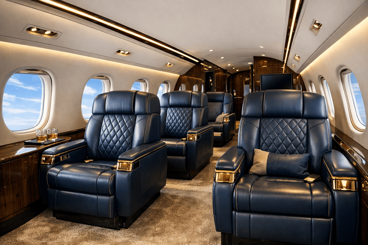 Small business owner planning private jet charter