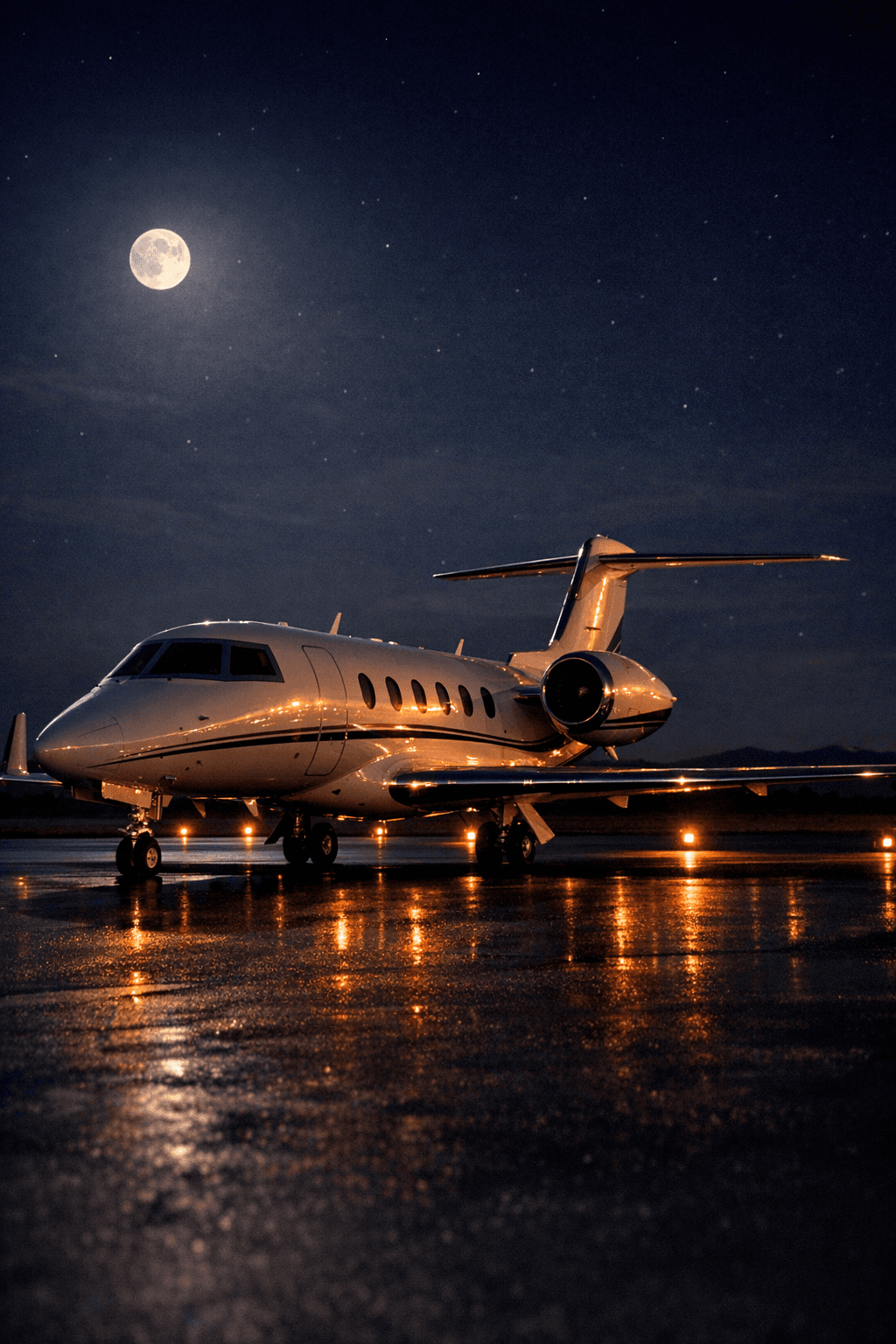 Luxury private jet cabin with premium seating and elegant interior design