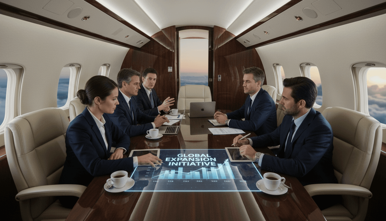 Confidentiality - private jet meeting space for business discussions