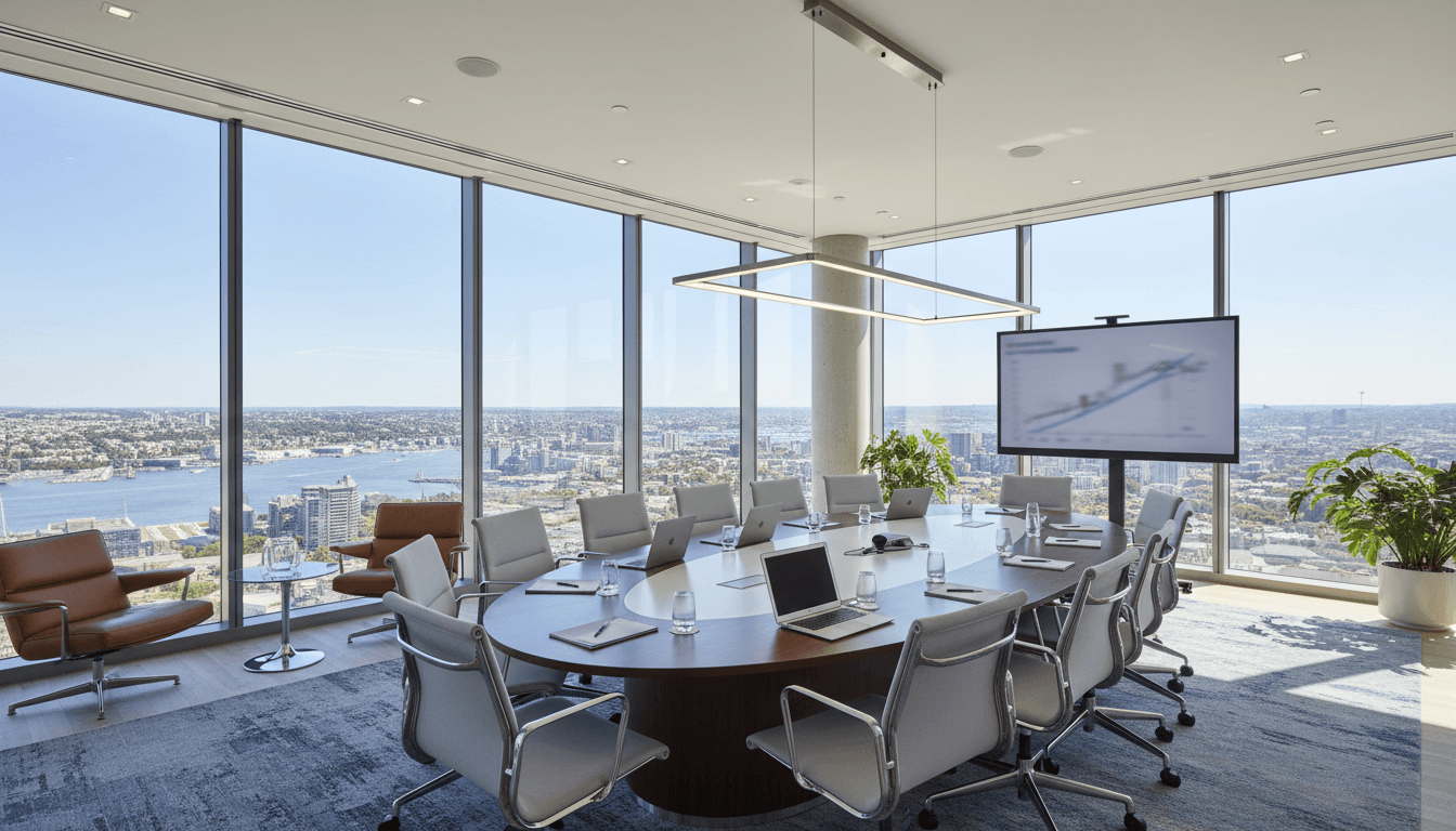 Conference room with Sydney Harbour views