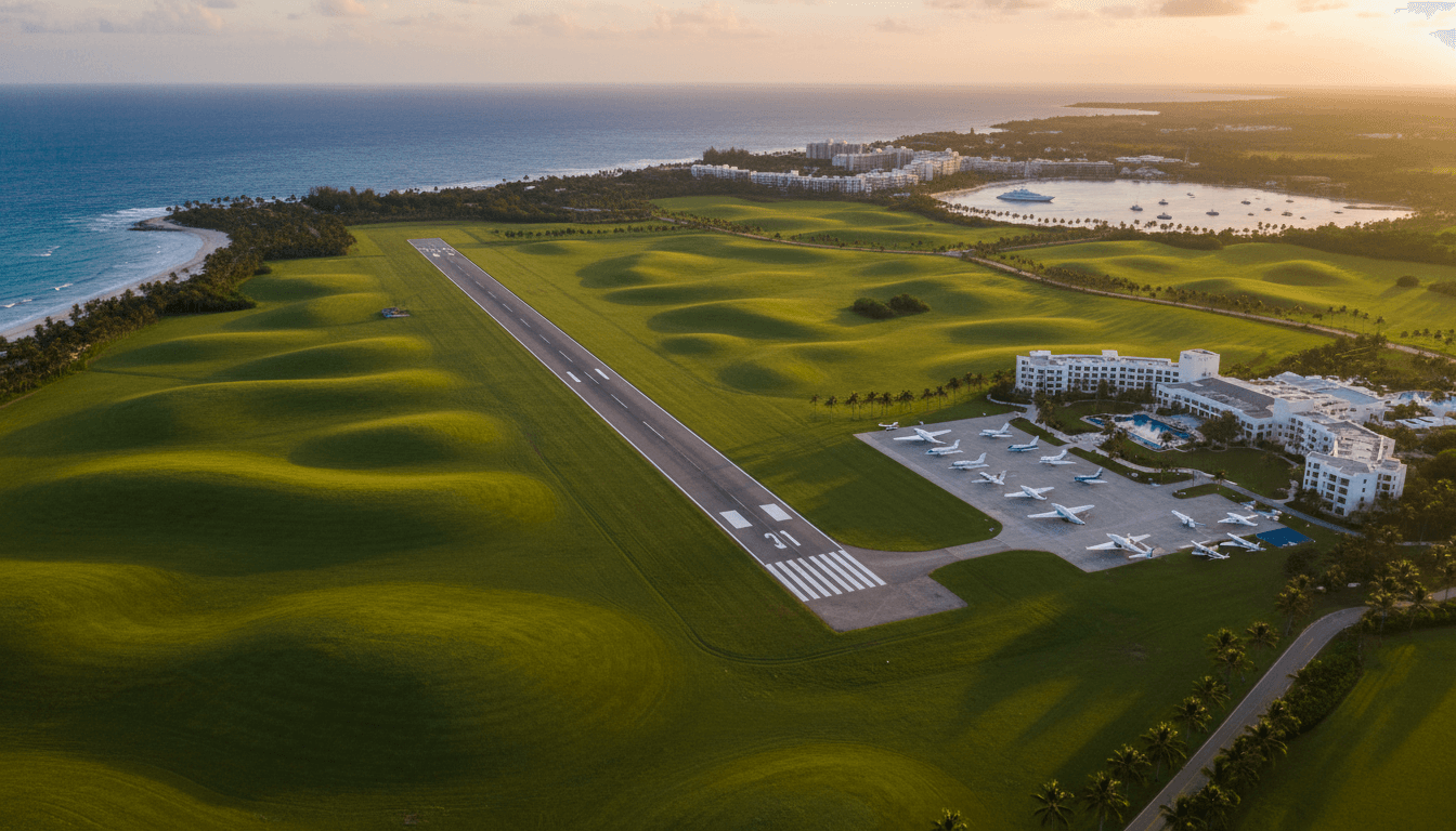 Private airstrip near wedding venue